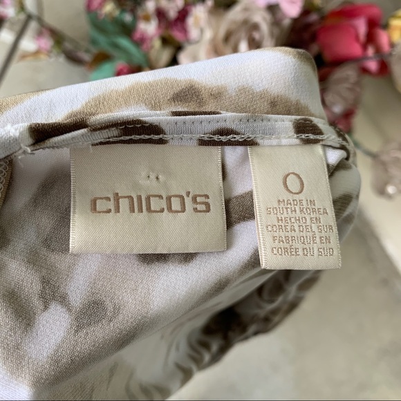 Chicos Asymmetrical Animal Print Top - size Small - Picture 2 of 7